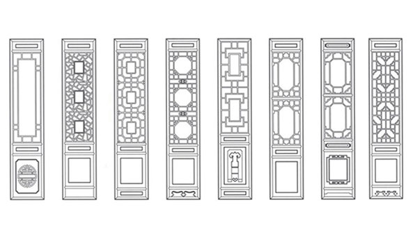 新余喜迎门中式花格CAD设计图样式大全
